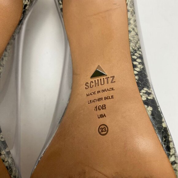 SCHUTZ Cendi Snake Print & Clear Pumps Size 10 - Picture 8 of 8